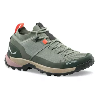 Pantofi de drumeție de damă Salewa Puez 2 Knit Ptx - Shadow/Olive, mărimea 37