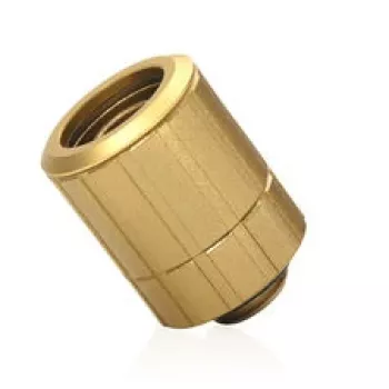 Racord de compresie rotativ drept Bitspower Artemis, G1/4 inch tată la 16/10 mm, cu pivotare, Stardust Gold
