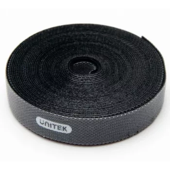 UNITEK OT142BK Bandă organizator cabluri cu scai 5m negru