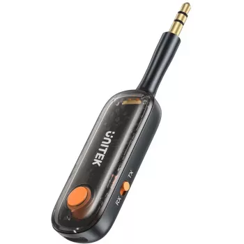 UNITEK Adaptor Bluetooth 5.3 2-în-1 Transmițător/Receptor audio rază 10m negru