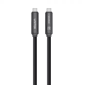 Cablu optic activ UNITEK USB-C 15m - 10Gbps, PD60W, 8K@30Hz, negru