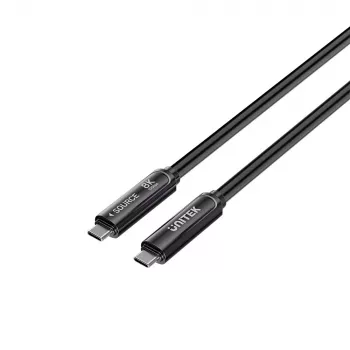 Cablu optic activ UNITEK USB-C 15m - 10Gbps, PD60W, 8K@30Hz, negru