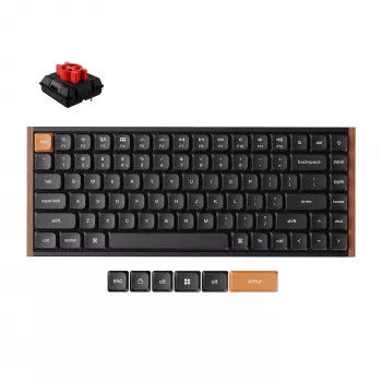 Tastatură mecanică low-profile Keychron K3M-F1 75%, Gateron Red Switch, RGB Hot-Swap, Bluetooth 5.1 & USB-C, Negru
