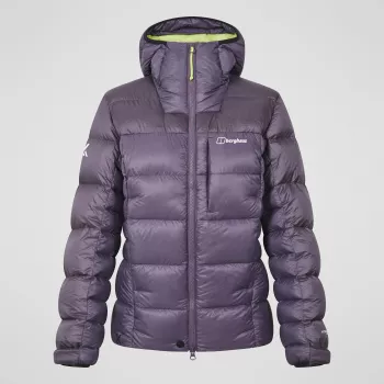Jachetă cu glugă din puf damă Berghaus MTN Arete Ultra Down, Purple Planet, mărimea M
