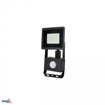 Proiector LED KAFLER KASTEL 10W 4000K 800lm IP65 negru cu senzor PIR