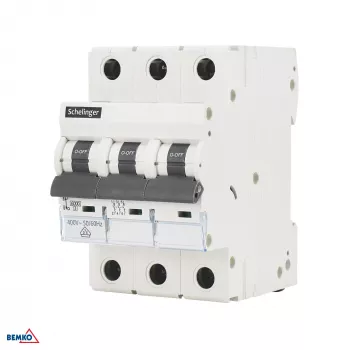 SCHELINGER Miniature Circuit Breaker 6kA 3P B 6A VDE