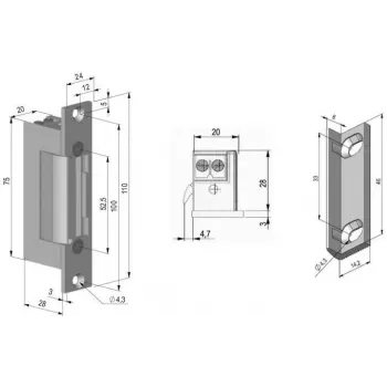 Electroîncuietoare simetrică reversibilă SCOT ES-S12DC-R PROFI
