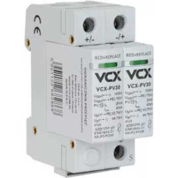 VCX DC C2P 1000V PV30 Descărcător de supratensiune tip 2 2P 1000V DC pentru sisteme fotovoltaice