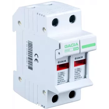 VCX Pro Suport siguranță 2 poli 32A 400V AC 10x38mm șină DIN
