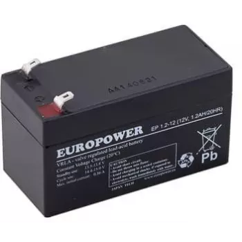 Acumulator AGM EUROPOWER EP 1.2-12 12V 1,2Ah (durată de viață 6-9 ani)