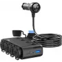 MBG Line HS75AD Splitter pentru priză de brichetă auto cu 2 prize și 3 porturi USB, cablu 75cm, negru