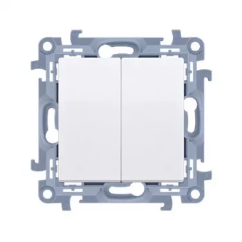 KONTAKT SIMON 10 Modul buton alb 2x 2Z borne cu șurub 10AX 250V