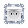 KONTAKT SIMON 10 Modul priză albă 1x Z/U cu capac IP44 borne cu șurub 16A 250V