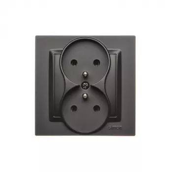 KONTAKT SIMON 10 Priză negru mat 16A 250V borne cu șurub tip E