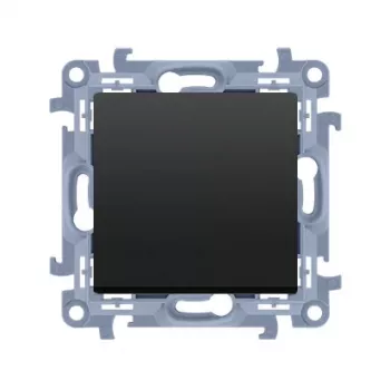 KONTAK-SIMON Kontakt Simon 10 Modul întrerupător unipolar, negru mat, borne cu auto-clamare, 10AX 250V