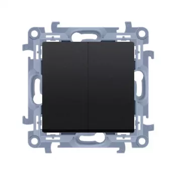 KONTAK-SIMON KONTAKT SIMON 10 Modul întrerupător de serie negru mat cu auto-clamare 10AX 250V