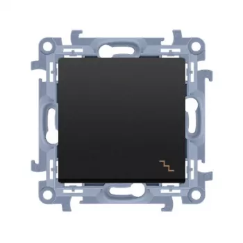 Kontakt Simon 10 Mecanism întrerupător universal 1 modul negru mat 10AX 250V cu auto-clamare