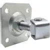PSG Adjustable Weld-on Hinge 61.019.01 with Mounting Plate 100x100x4mm - M20 Thread (Galvanized Eye)