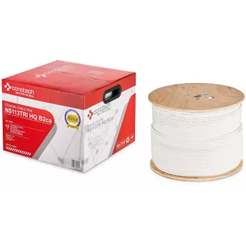Cablu coaxial CONOTECH NS-113TRI HQ RG-6 LSOH B2ca 500m alb