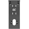 GREEN CELL EV Wallbox Mounting Spacer for HabuDen Charger, 50 mm, Black, ABS Plastic, Cable Management, Ventilation, EVGCAKHS1
