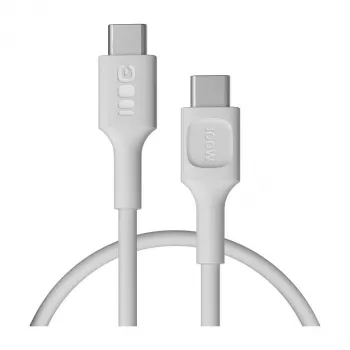 Cablu Green Cell PowerFlex USB-C la USB-C 100W PD cu încărcare rapidă 0,3 m alb
