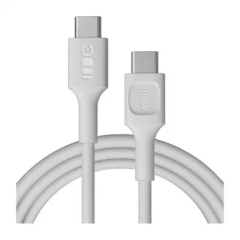 Cablu GREEN CELL PowerFlex USB-C la USB-C 2m 100W PD alb zăpadă