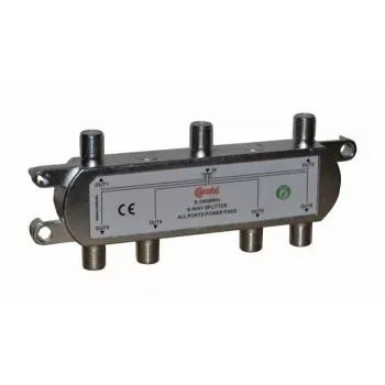 Distribuitor de semnal TV/SAT CORAB 6 căi 5-2400 MHz cu trecere DC