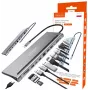 Hub adaptor USB-C ZENWIRE 12-în-1 stație de andocare 2x HDMI 4K Ethernet RJ45 USB 3.0 BYL-2211