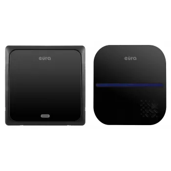 Sistem de sonerie fără fir EURA WDP-84H2 BLUES - emițător fără baterie, negru