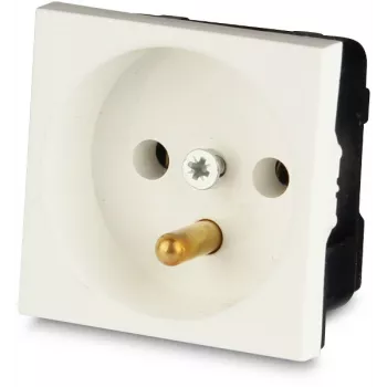 JAVEL Priză cu împământare 1 modul montaj îngropat alb 16A 250V