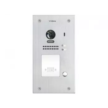 VIDOS DUO S1201A Stație video de interfon cu 2 fire cu RFID, Full HD 1080p, argintiu/gri închis
