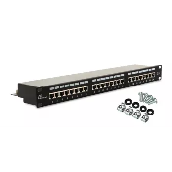 GETFORT PGF-5EFTP24-B6 Patch panel FTP Cat.5e 24 porturi 1U negru