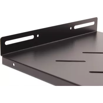 Getfort 45 cm 19 inch 1U raft fix pentru dulap rack, negru