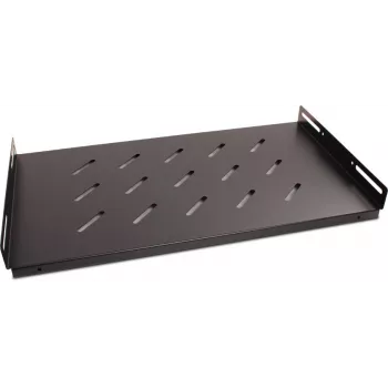 Getfort 45 cm 19 inch 1U raft fix pentru dulap rack, negru
