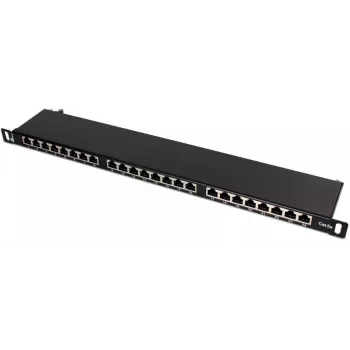 Panou patch FTP Cat.5e 24 porturi 0.5U negru GETFORT PGF-5EFTP24-B8
