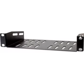 Raft fix Getfort HGF-30H-WB 10 inch 1U pentru dulap rack, negru, adâncime 150 mm, capacitate de încărcare 10 kg