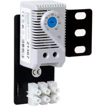 GETFORT GF-T Termostat pentru ventilatoare rack, 230V AC, 0-60°C, șină DIN, RAL 7035