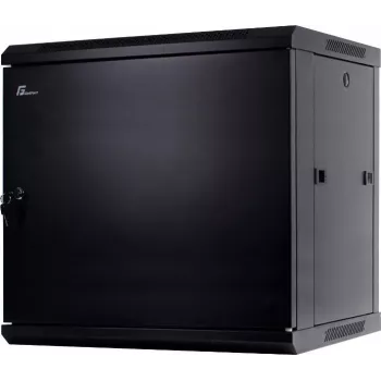Carcasă de perete Getfort 19 inch 12U 600x600 mm cu ușă din oțel neagră
