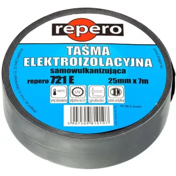 Bandă autovulcanizantă REPERO WTE721EX-0019-07 19mm x 7m neagră