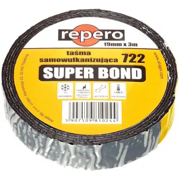 Bandă autovulcanizantă REPERO 722E Super Bond 25mm x 3m neagră