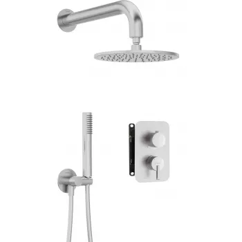 Set de duș îngropat DEANTE cu cutie de mixaj - para de duș, crom, seria Arnika