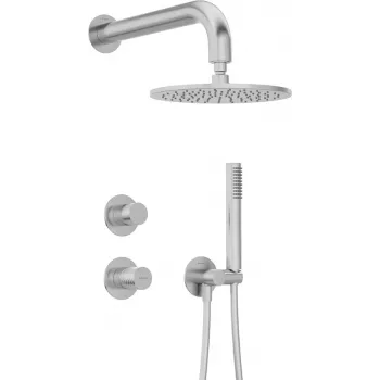 Set de duș îngropat DEANTE cu cap de duș - crom, duș de ploaie 250 mm, monocomandă