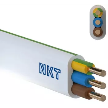 Cablu electric NKT instal PLUS YDYp 3x2,5 mm² 100m alb