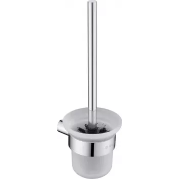 Set perie de WC suspendat DEANTE din oțel inoxidabil argintiu mat/negru Osimo