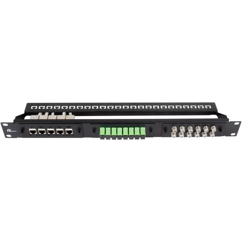 Patch panel modular Getfort 1U 24 porturi negru