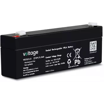 Baterie AGM VOLTAGE 12V 2,3Ah VE12-2.3 (durată de viață 6-9 ani)
