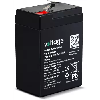 Acumulator AGM VOLTAGE 6V 4,5Ah VE6-4.5 (durată de viață 6-9 ani)
