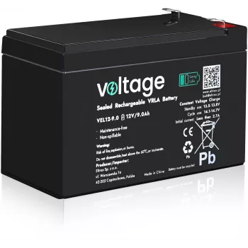 Acumulator AGM cu durată lungă de viață Voltage 12V 9Ah VEL12-9.0 (durată de viață de proiectare 15 ani)
