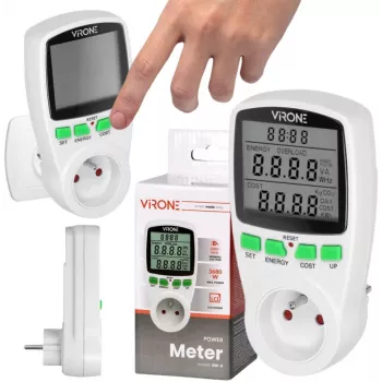 Wattmetru și calculator de energie cu tarif unic VIRONE EM-4