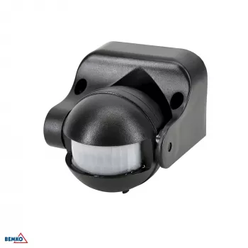 Senzor de mișcare PIR BEMKO 1200W 180° negru